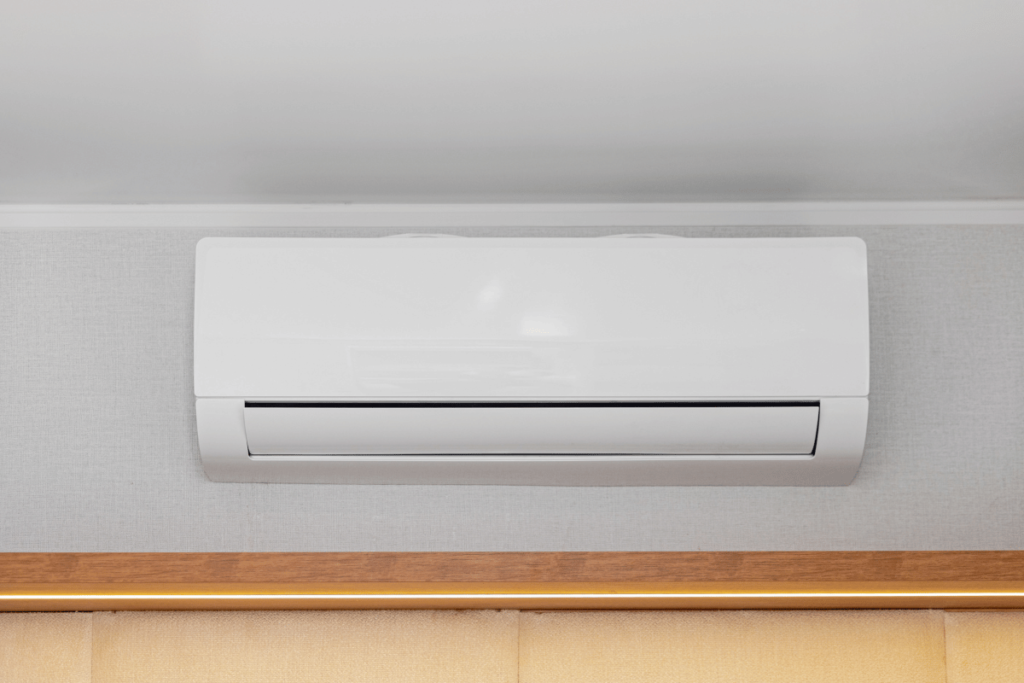 A ductless mini split in a home