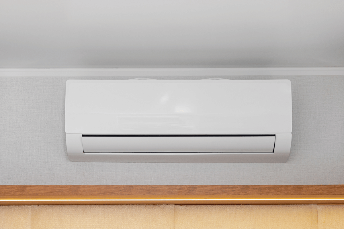 A ductless mini split in a home